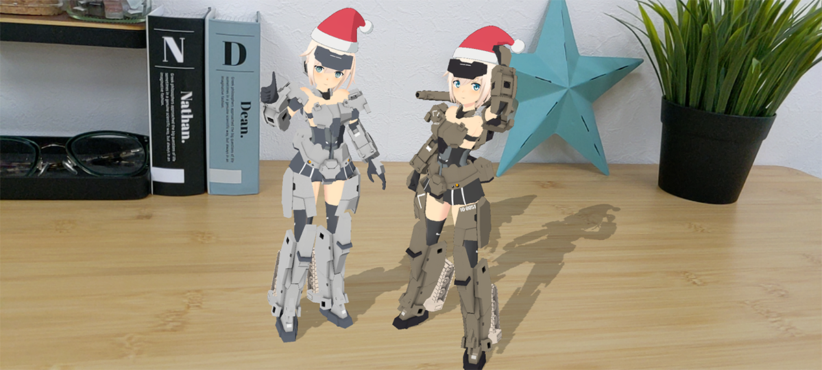 クリスマス限定版 FRAME ARMS GIRL「轟雷」と「轟雷ゼロ」のデジタル