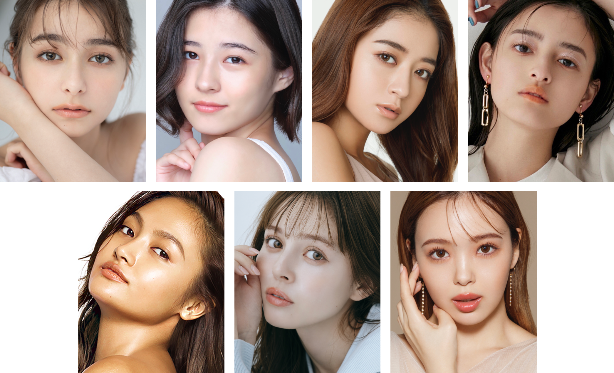 【ゲストモデル】写真、左から：（上段）嵐莉菜、アリアナさくら、池田美優、大峰ユリホ（下段）香川沙耶、加藤ナナ、藤田ニコル　※50音順