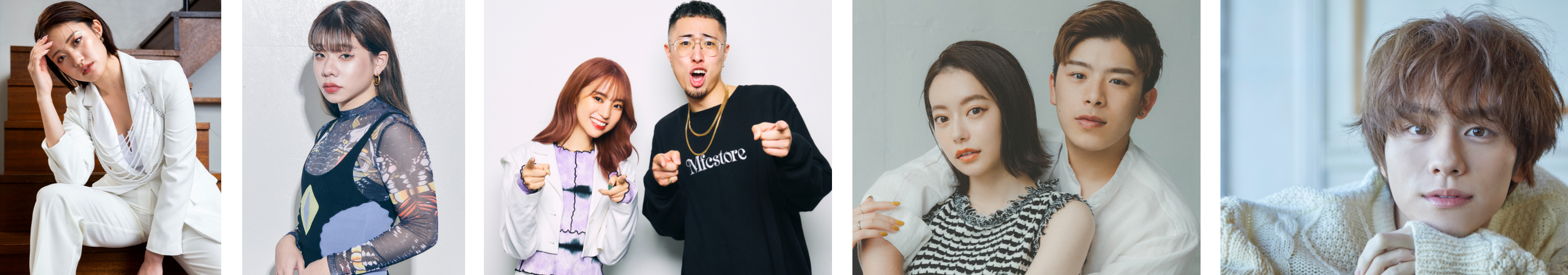 【ゲスト】写真、左から：王林、とうあ、中町兄妹、なこなこカップル、山下幸輝　※50音順