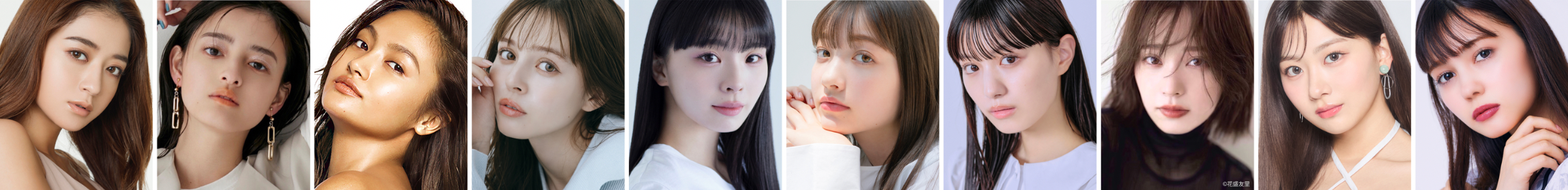 【ゲストモデル】写真、左から：池田美優、大峰ユリホ、香川沙耶、加藤ナナ、川口ゆりな、雑賀サクラ、鶴嶋乃愛、那須ほほみ、みとゆな、村上愛花　※50音順