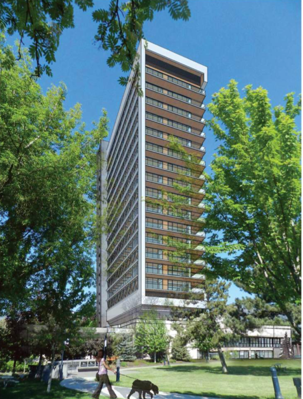 カナダ初19階建て木造ホテル