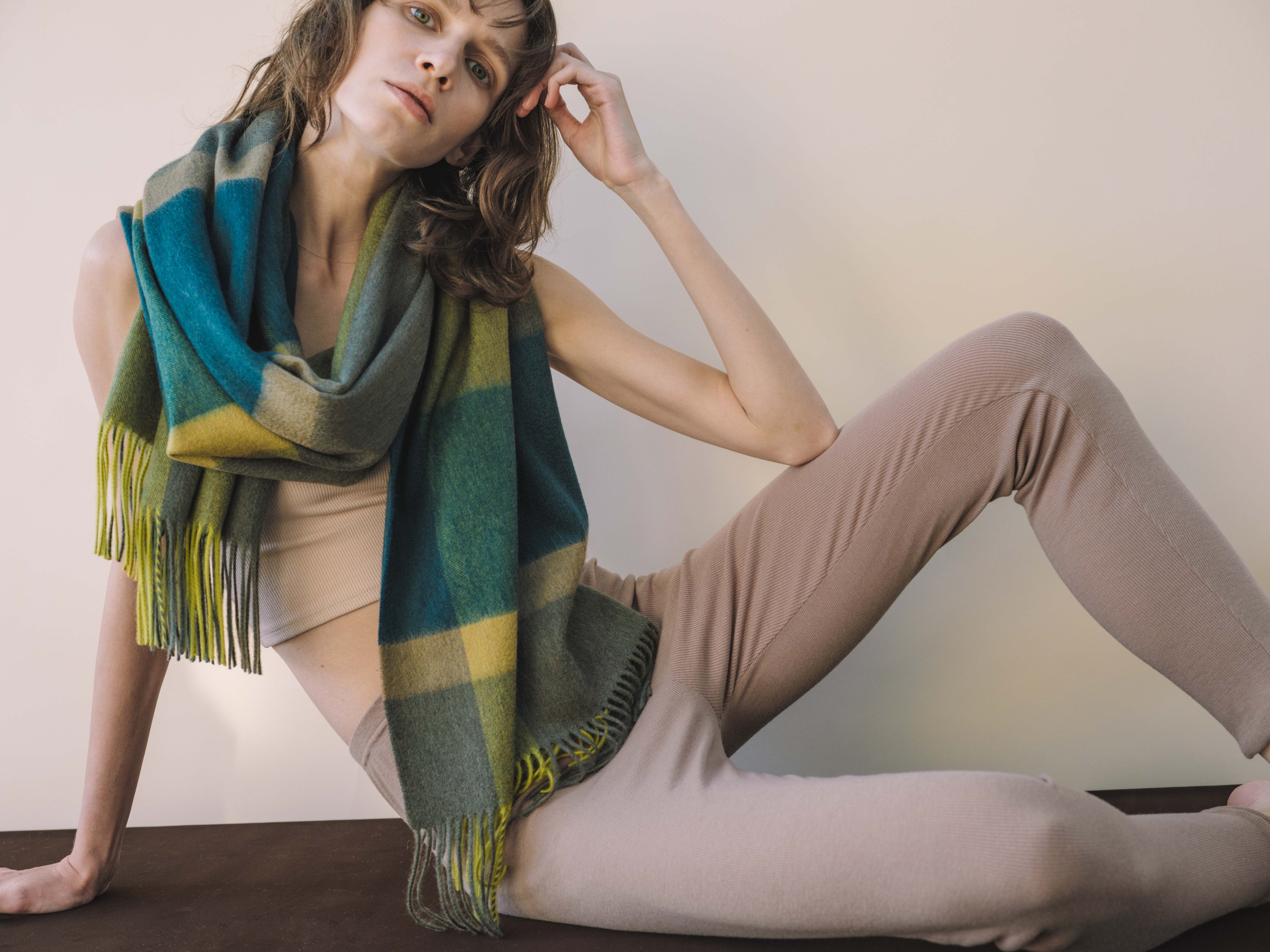 【elegancese】 エレガンセーゼ カシミヤストール　ブルーチェック完売品 楽天市場】エレガンセーゼ elegancese 【elegancese