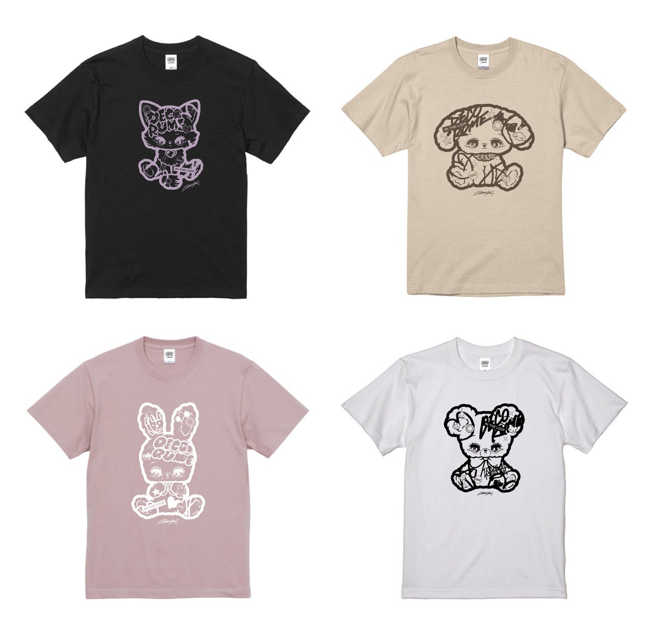 Tシャツ4種（各￥3,500・税別）