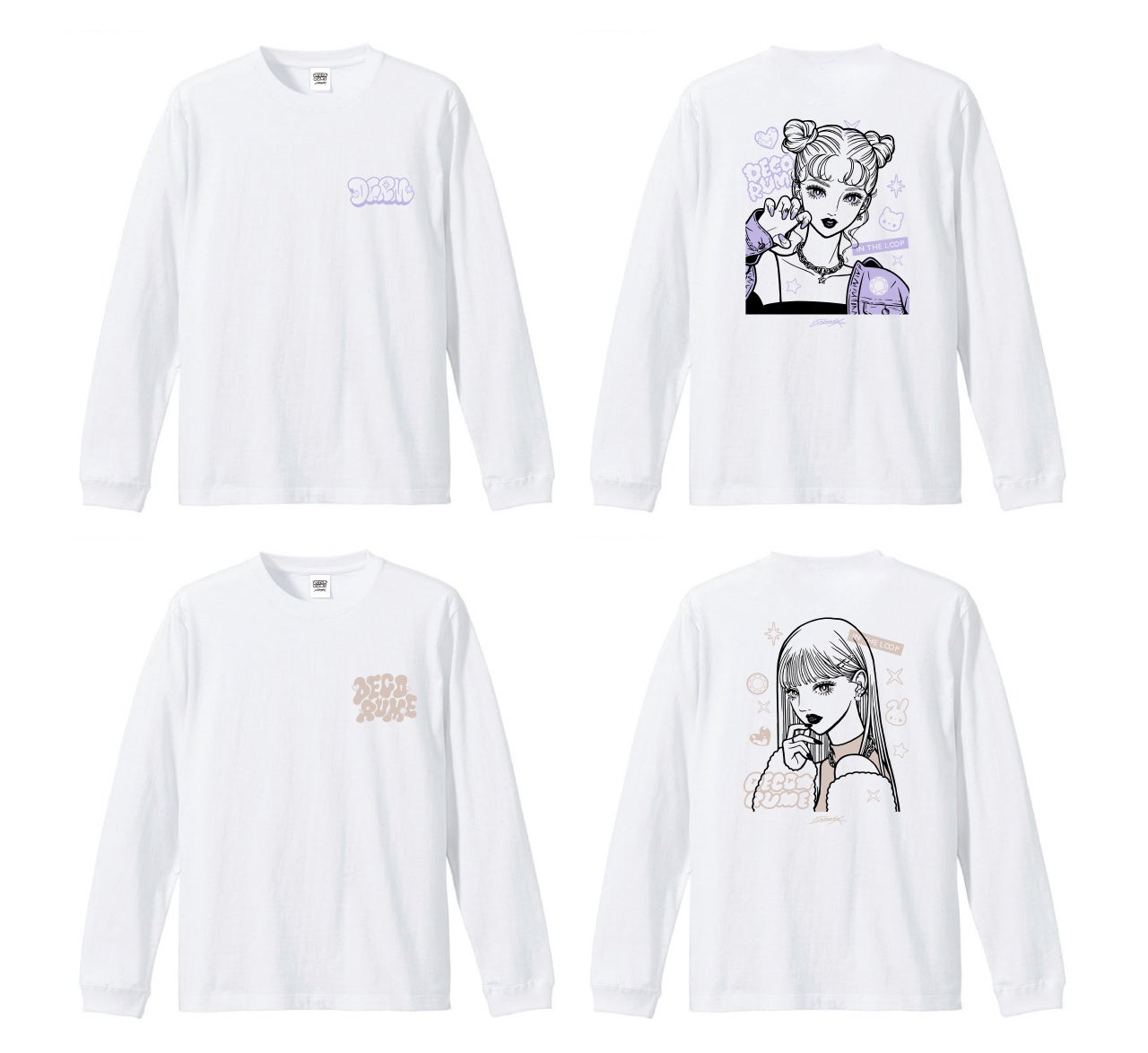 ロングスリーブTシャツ2種（各￥4,500・税別）