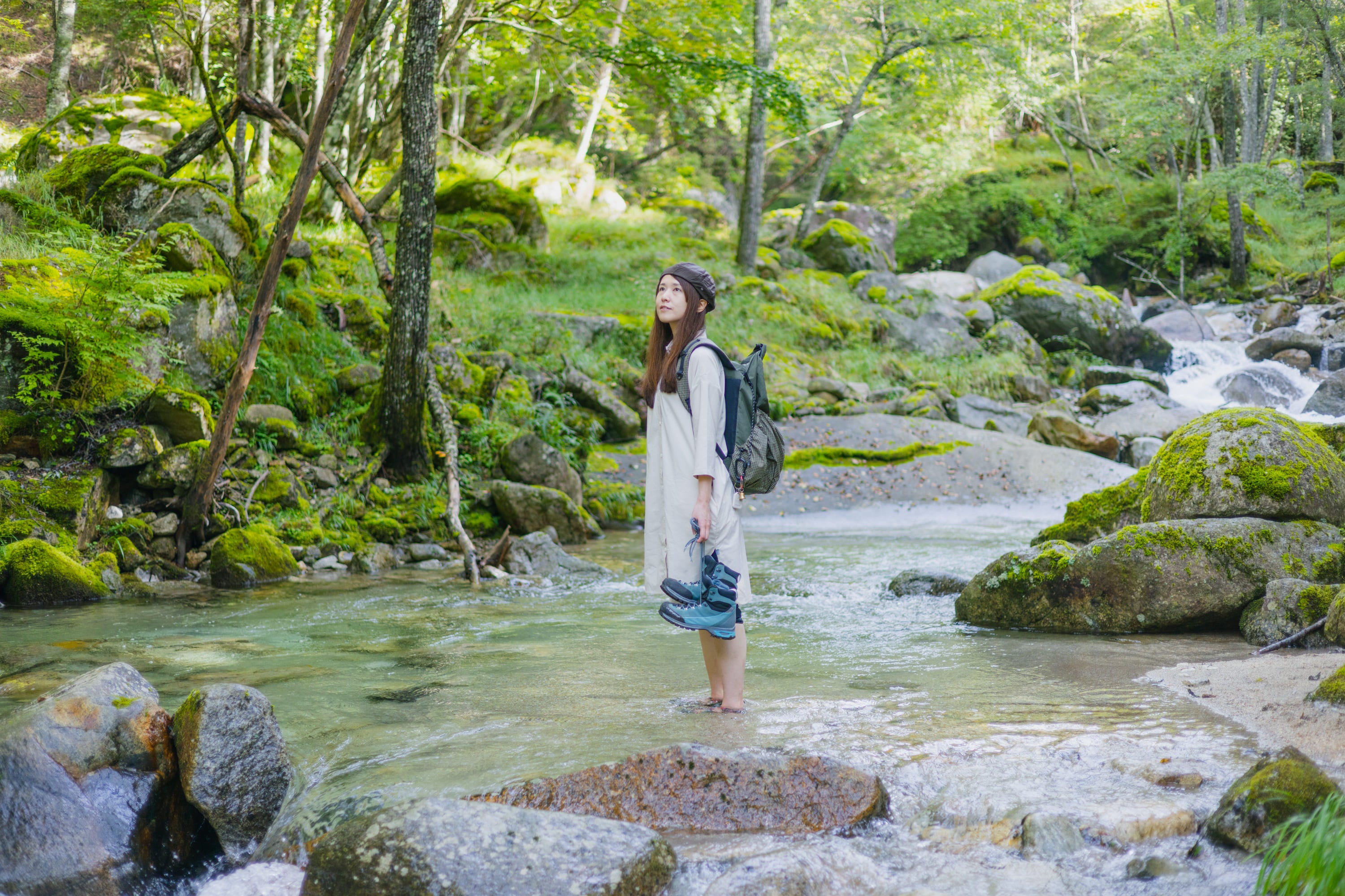 御岳古道ハイク_渡渉