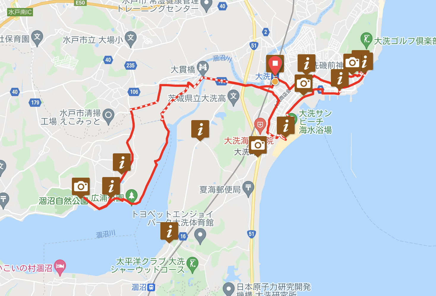 モニターツアー走行ルート