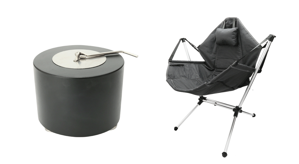 ４SPRING「テーブルファイヤーピット」＆「ハンモックチェア」