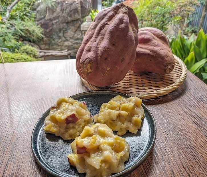 酷暑で規格外まで育ったサツマイモをモチモチ触感の「鬼