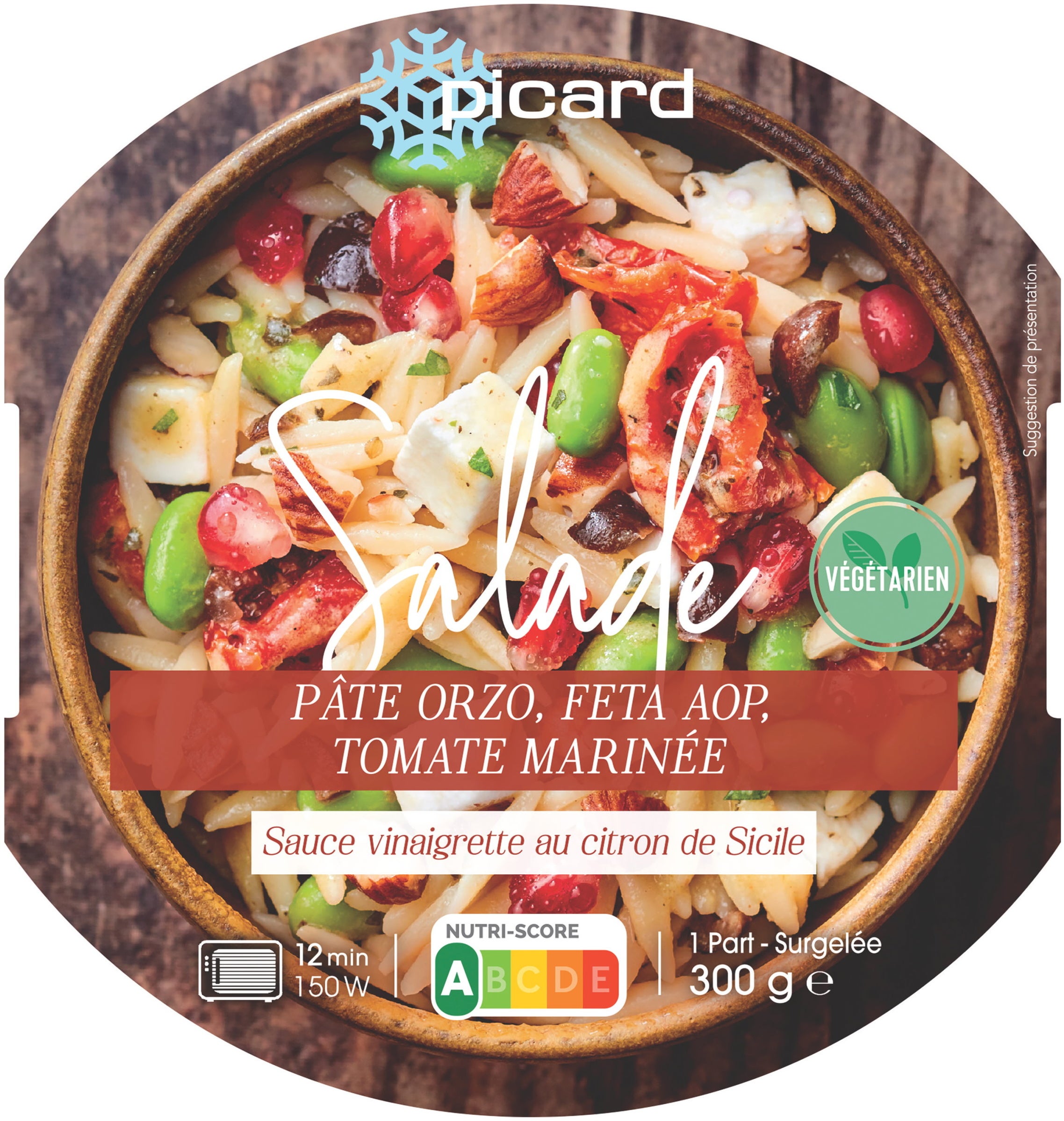 オルゾパスタ、フェタチーズ、トマトのサラダ