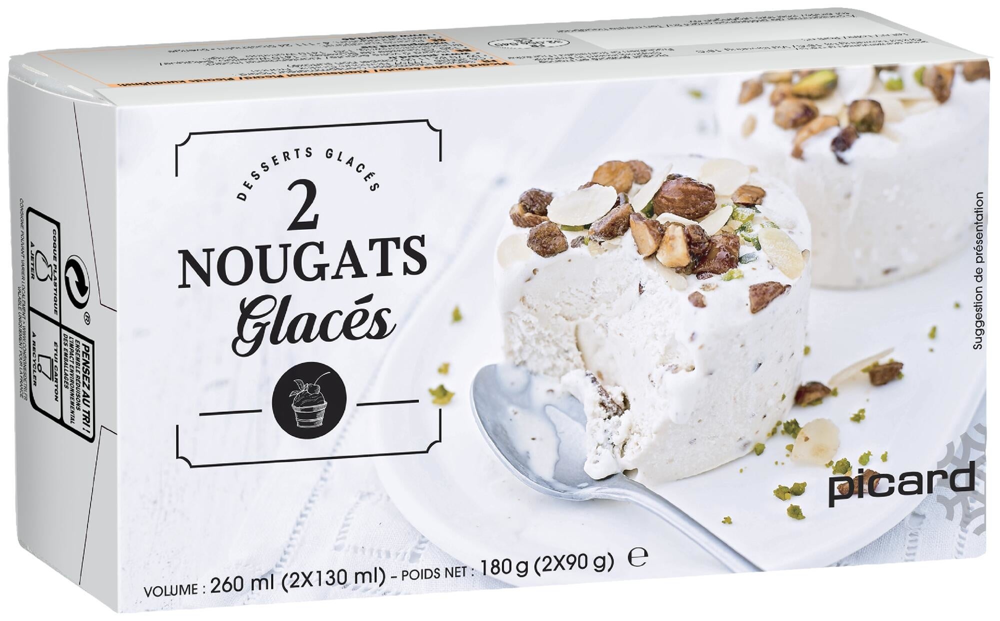 デザートアイス　ヌガーと2種類のナッツ