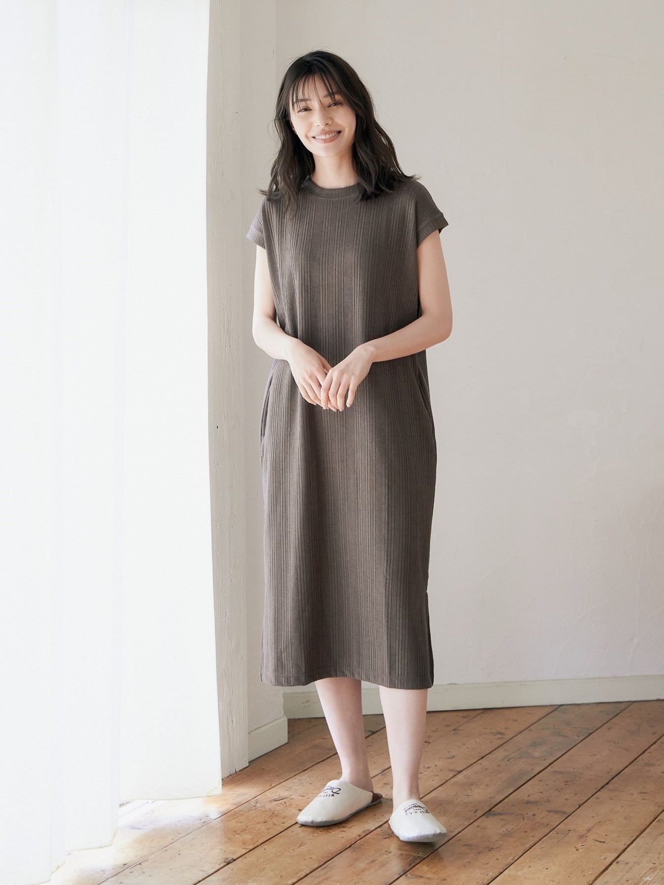 カットジャガードワンピース