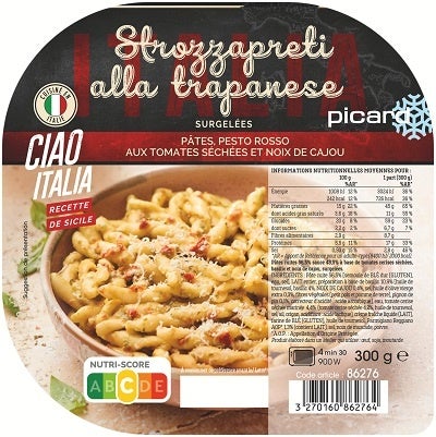 トラパネーゼソースのショートパスタ 