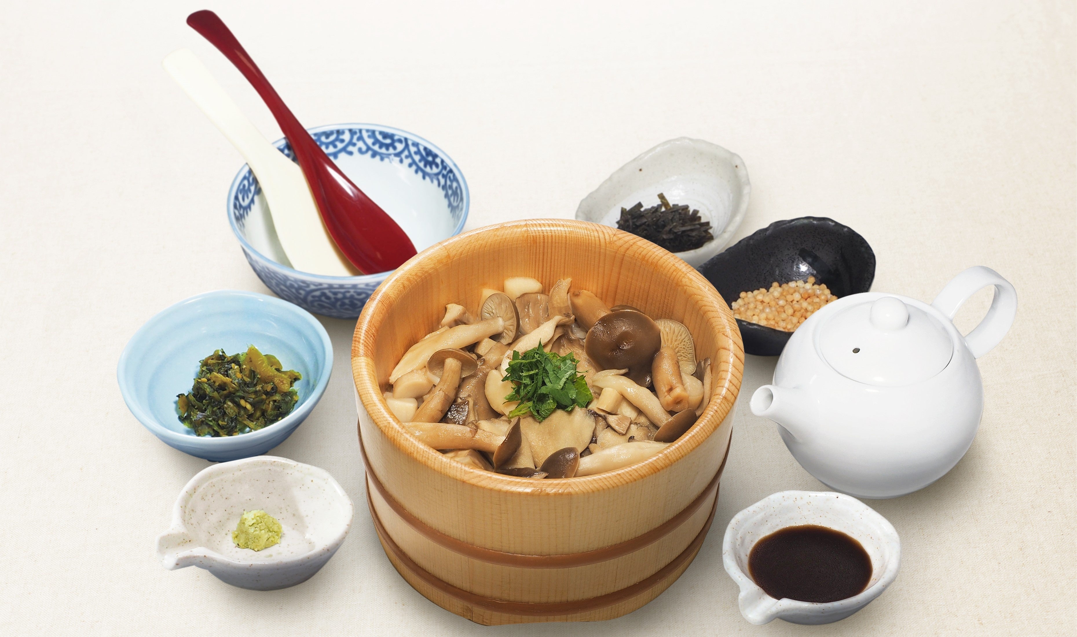 おひつごはん四六時中「3種のきのこおひつごはん」