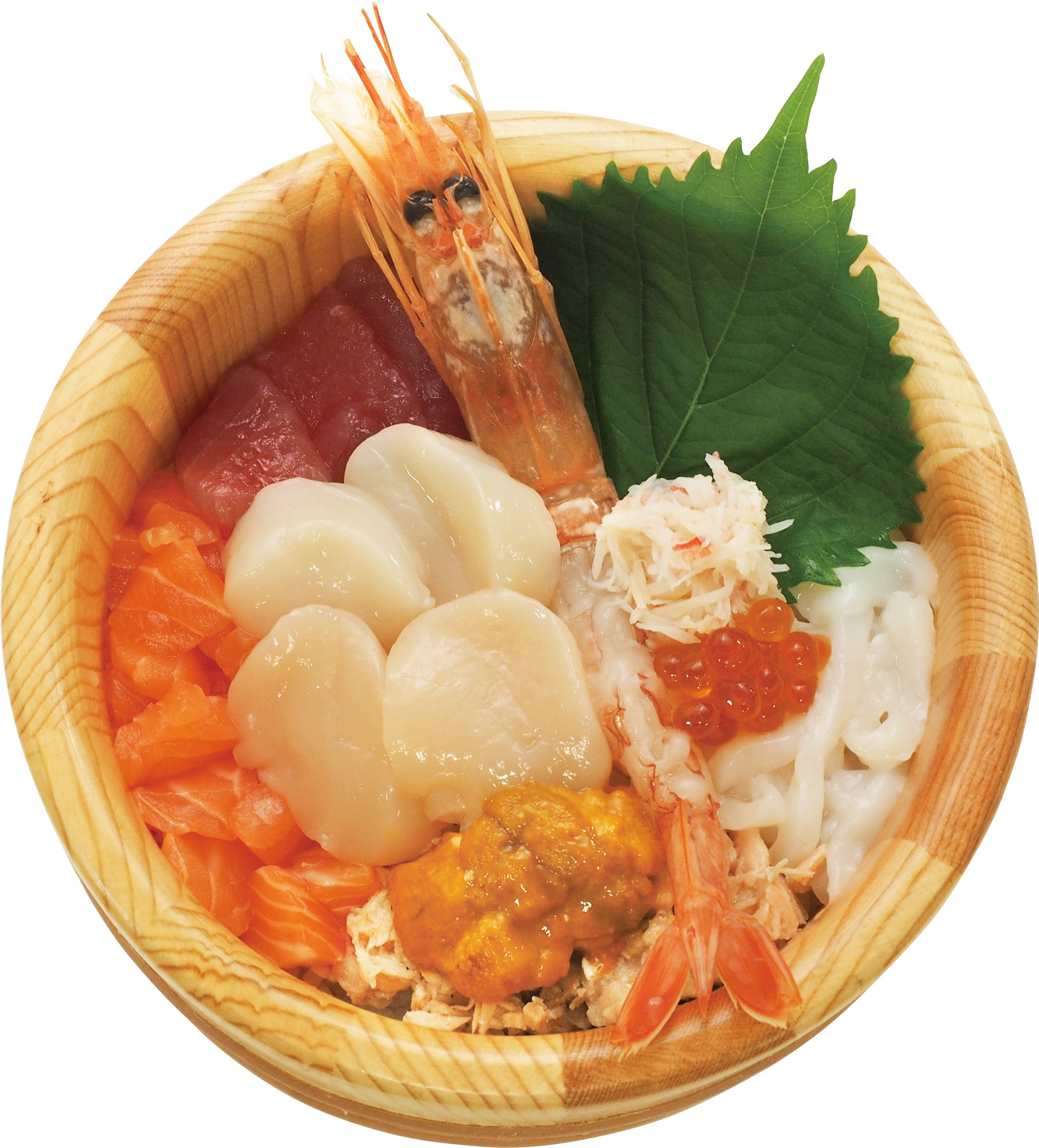 海鮮にぎわいおひつ(ホタテ2倍盛り)