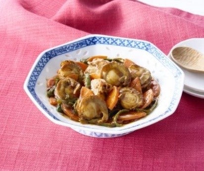 ほたて貝の中華風炒め 調理例