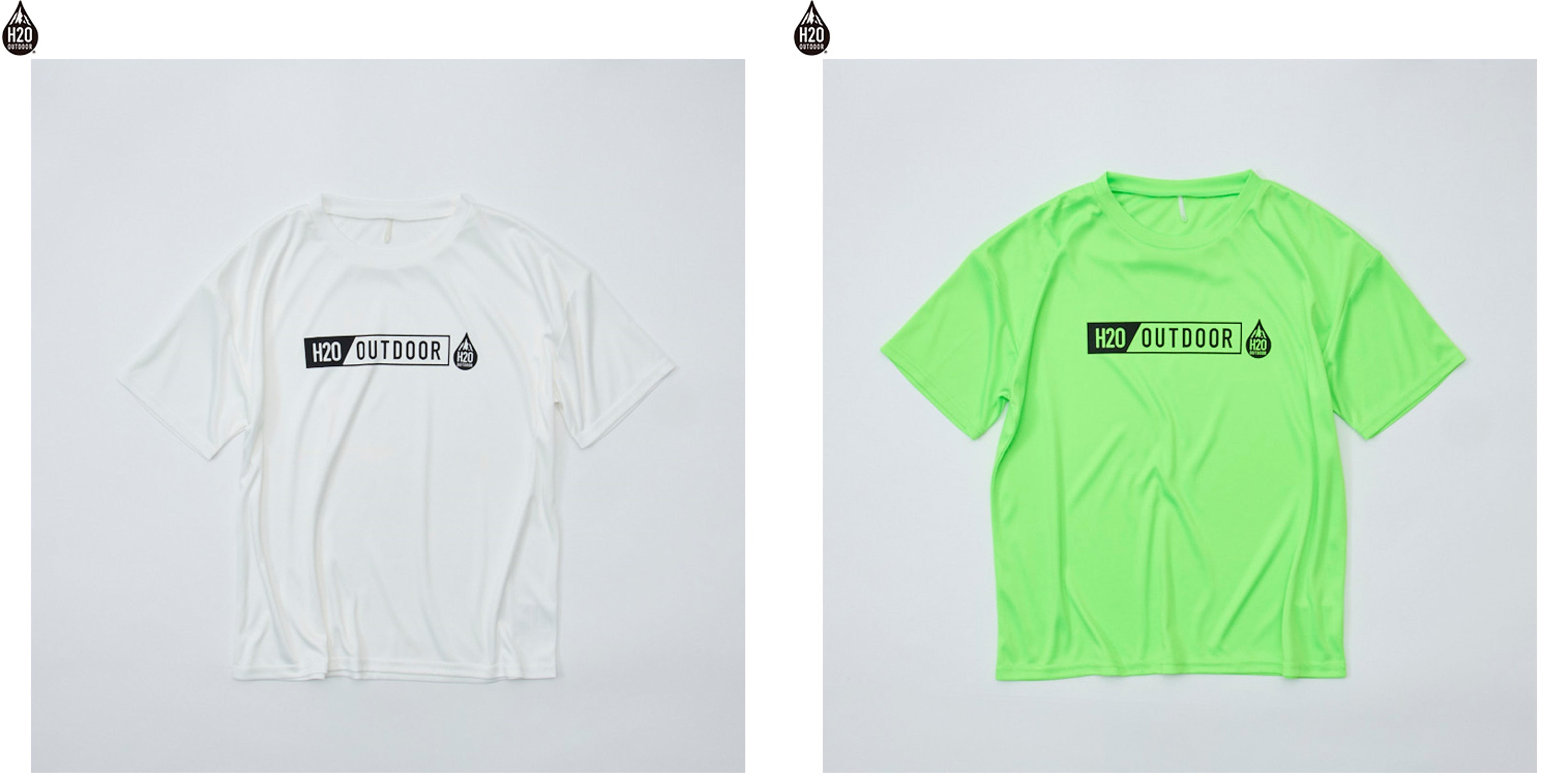 H２O ロゴエンブレムラッシュTシャツ