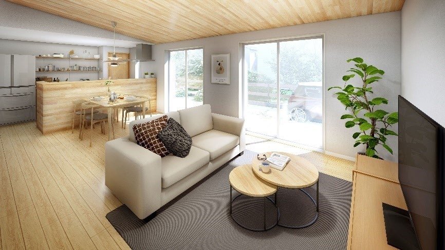 無垢天然木のぬくもりを活かしたインテリア