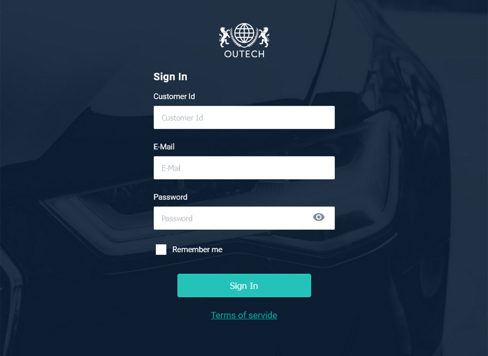 ログイン画面（イメージ）