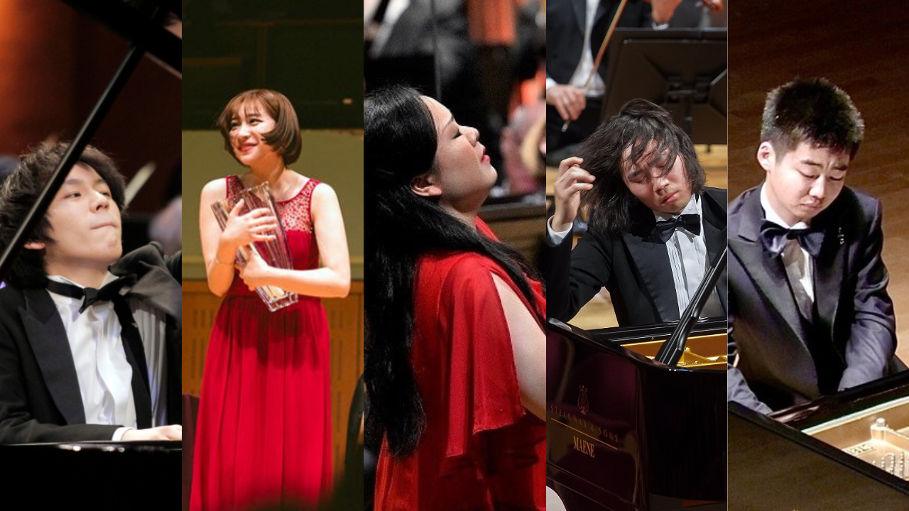 左から亀井聖矢／黒木雪音／桑原志織／阪田知樹／森本隼太