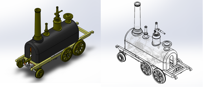 アーガイブ化された蒸気機関車模型