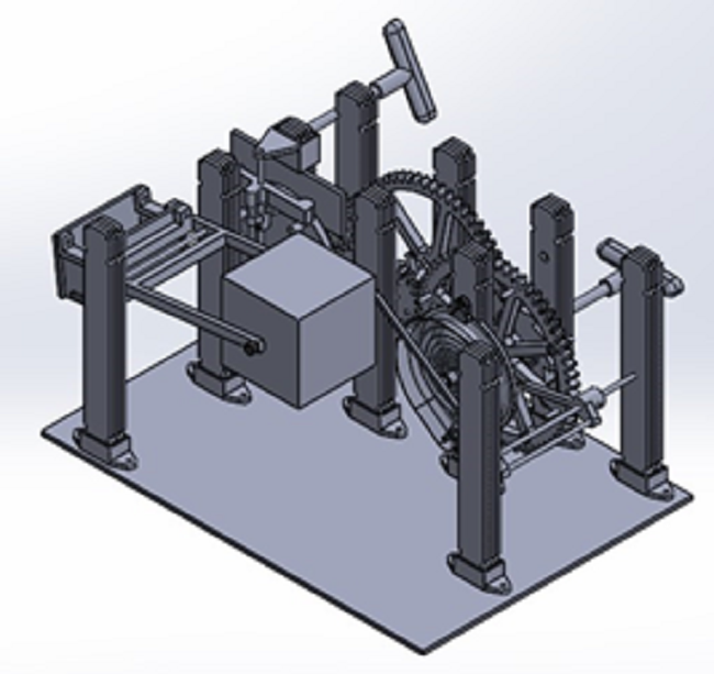 CAD上で再現された品玉人形機構部