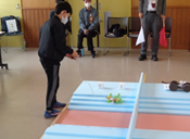 ロボットが障害物を上る様子