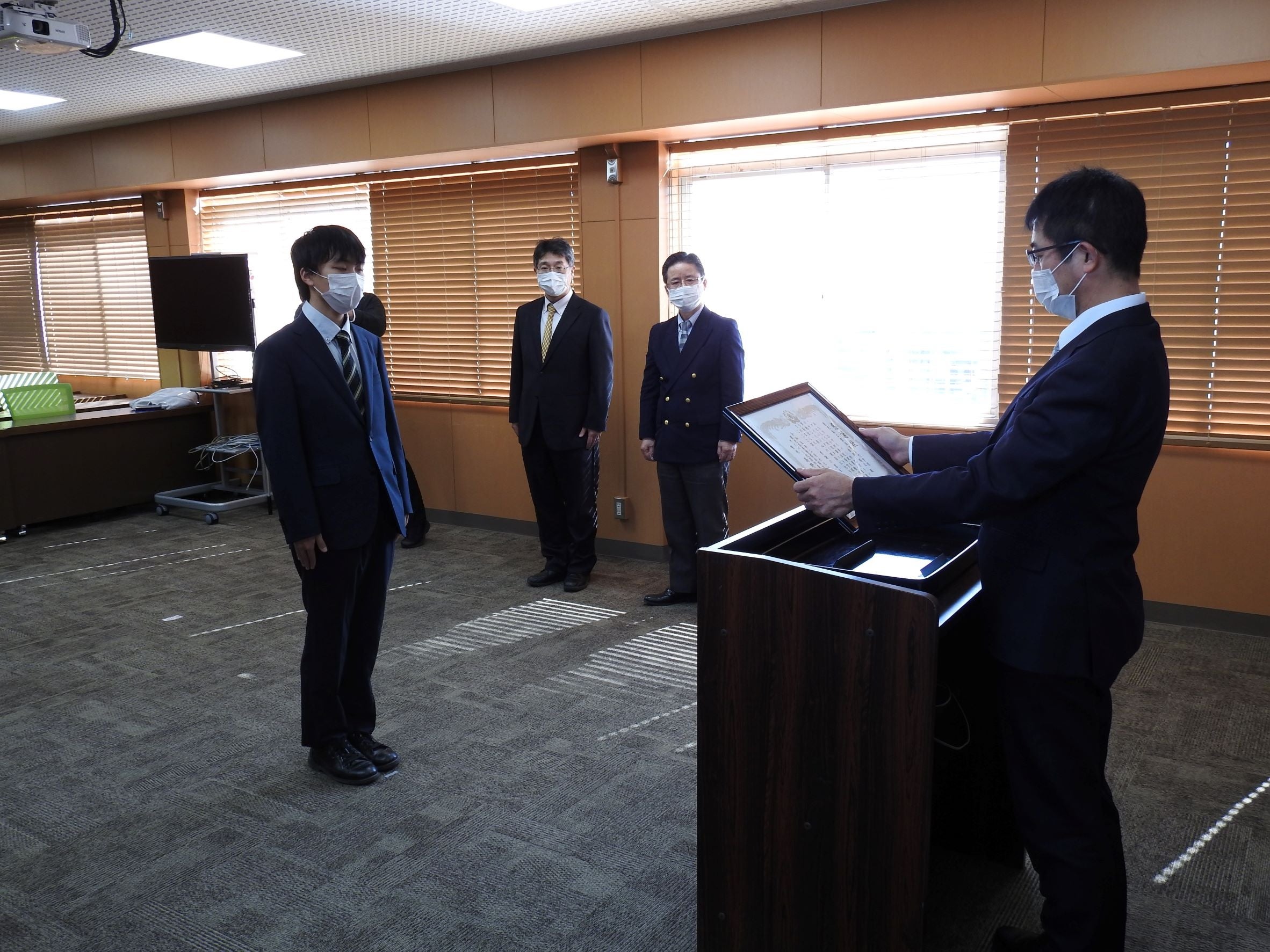 感謝状授与式の様子