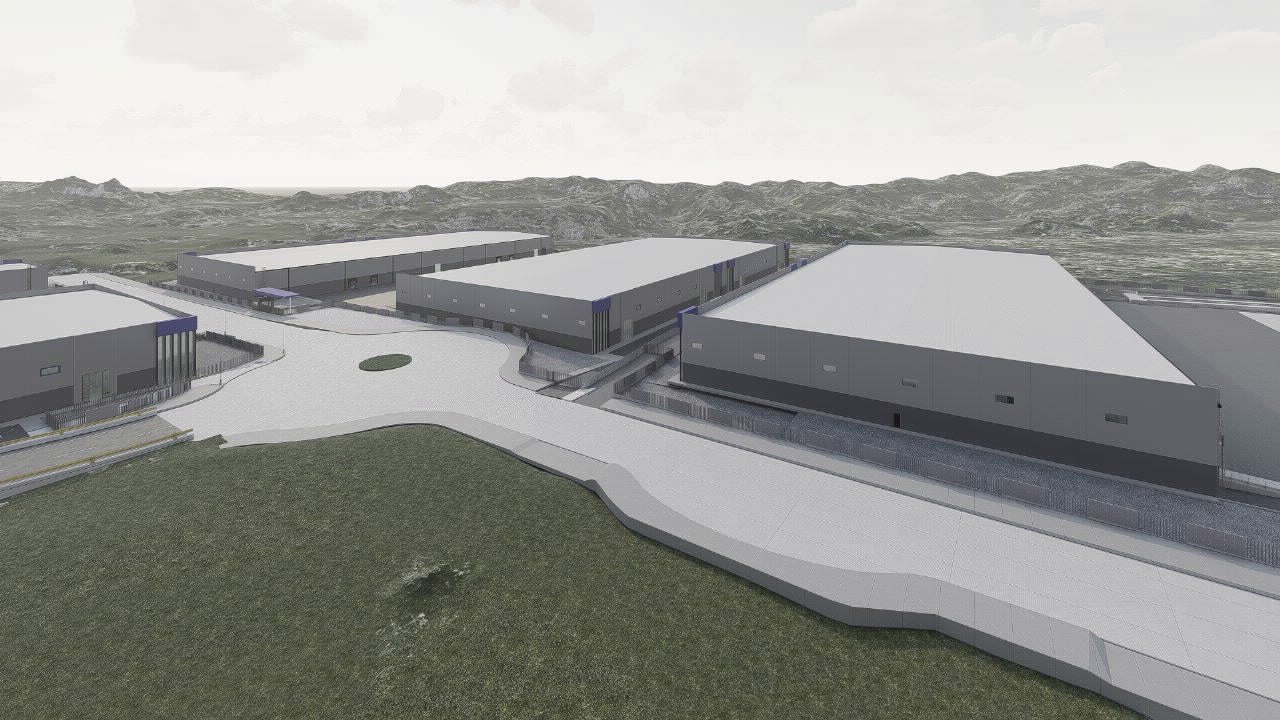 写真中央：シラオ倉庫