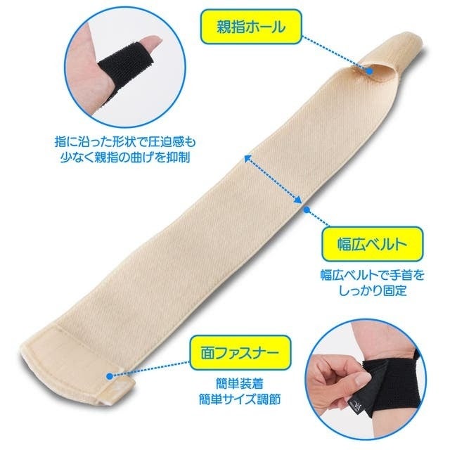 マクアケ新プロジェクト299%越達成！】親指にはめて巻きつけるクロス