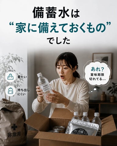 備蓄水だけでは足りない。」防災士が提案する、新しい 備蓄水だけでは足りない。」防災士が提案する、新しい