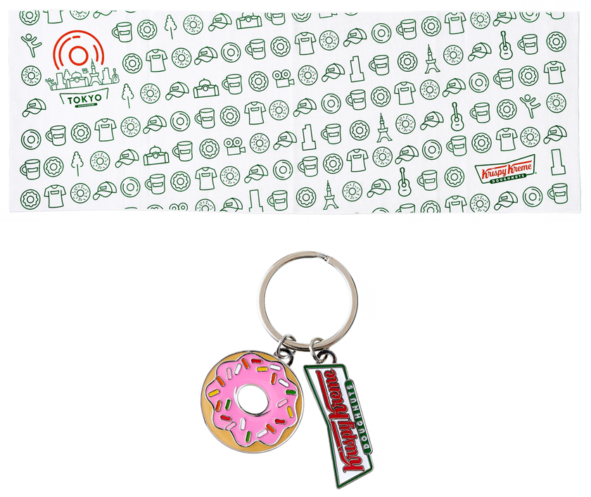 『クリスピー・クリーム・ドーナツ オリジナル 手ぬぐい／キーホルダー（スプリンクル）』