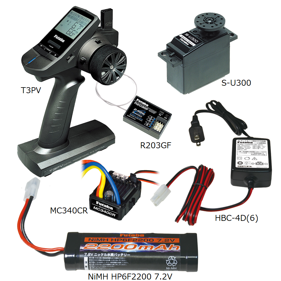 双葉電子工業】 T3PV送信機を使用した、“1/10電動カー用 エントリー