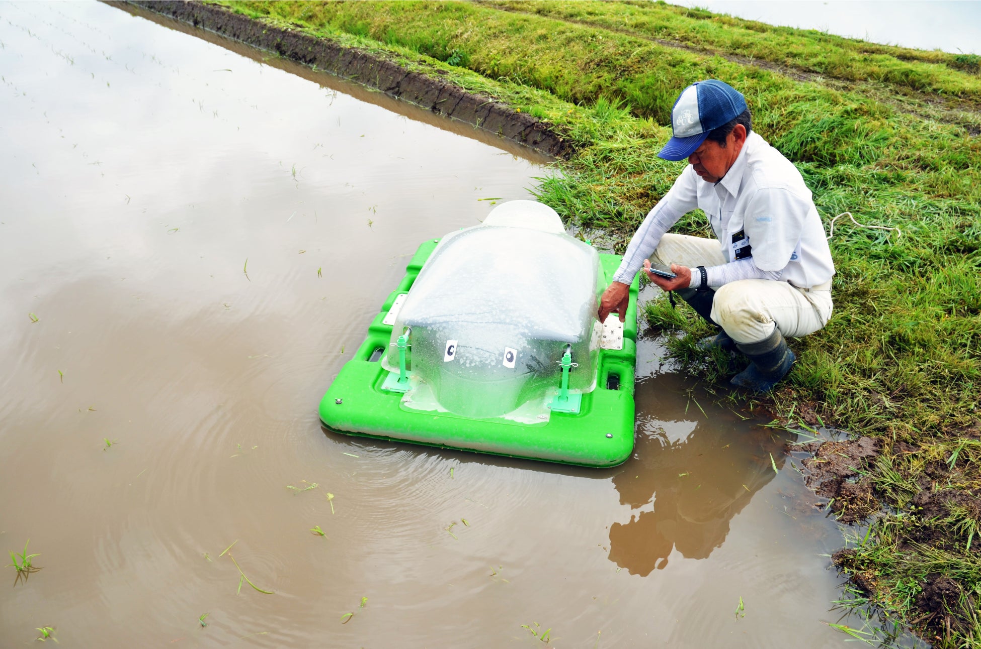 2022年5月 アイガモロボ入水