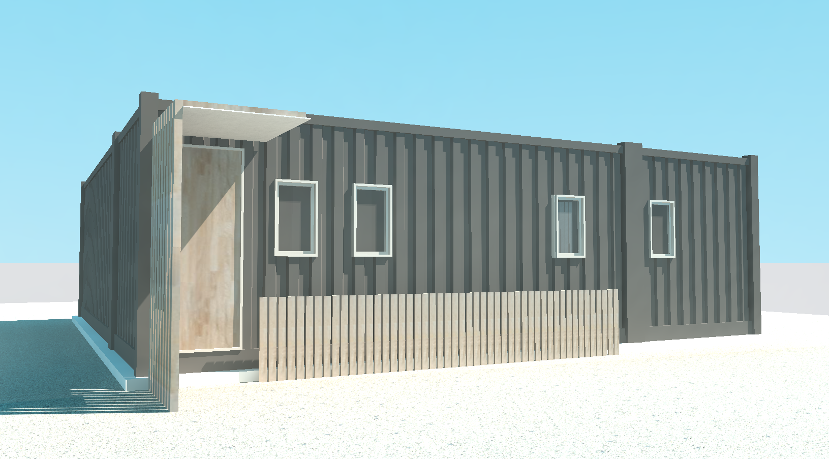 コンテナホテル外観