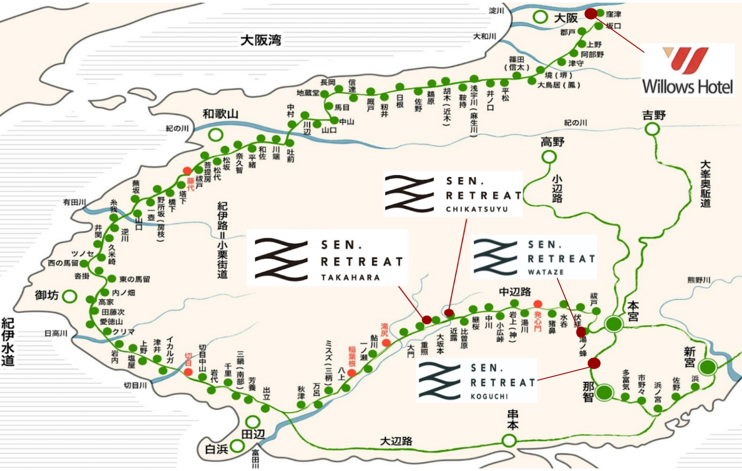 熊野街道と熊野九十九王子