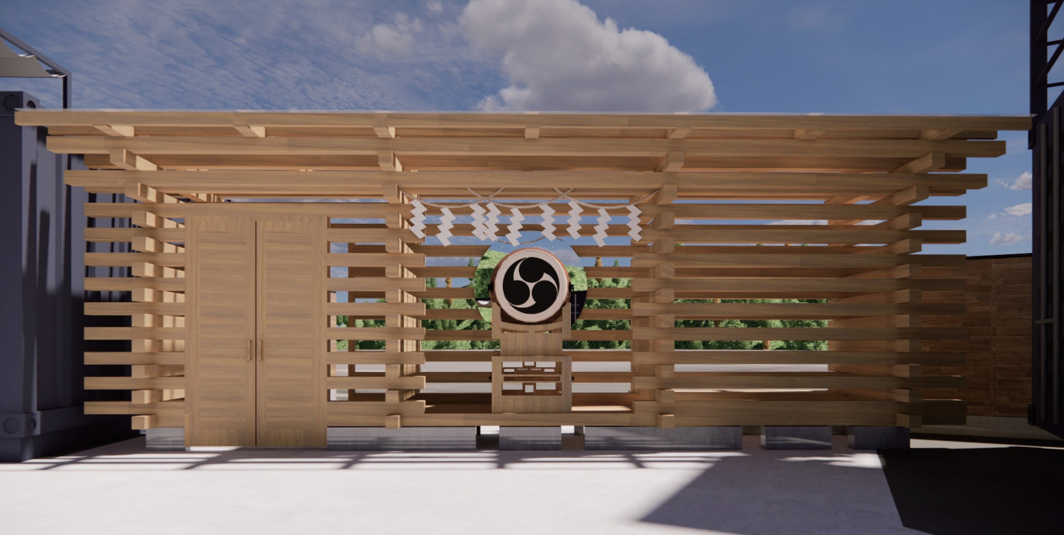 敷地内から見た壁