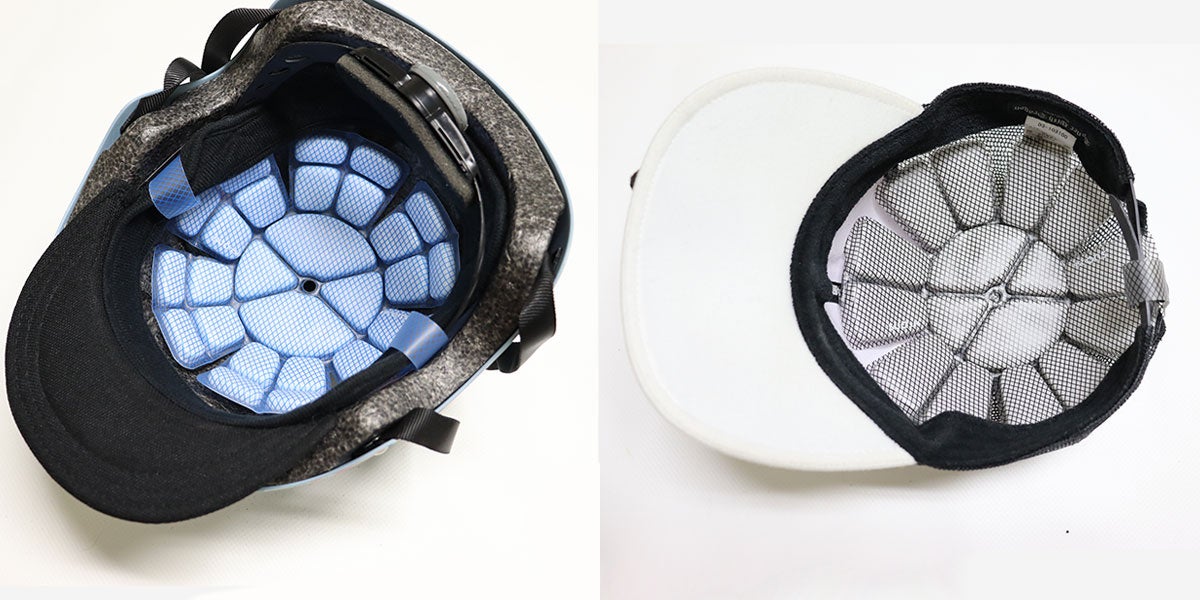 左：SUO 256 ICE MET S ブルー　右：SUO 256 ICE CAP M ブラック