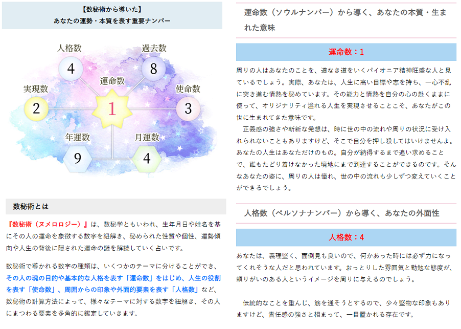 数秘術【無料占い】運命数から導くあなたの運勢と性格』を無料占い