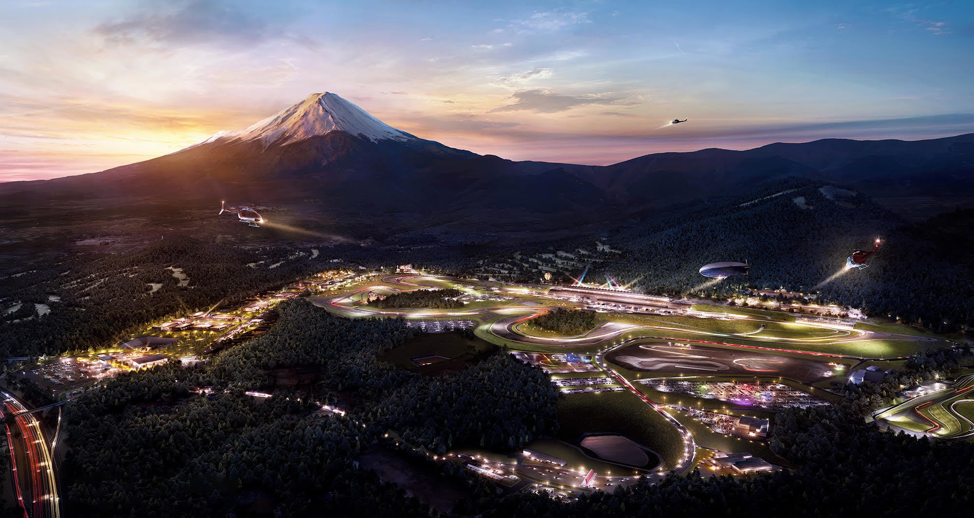 【inkar】富士モータースポーツフォレスト　全景CGパース制作