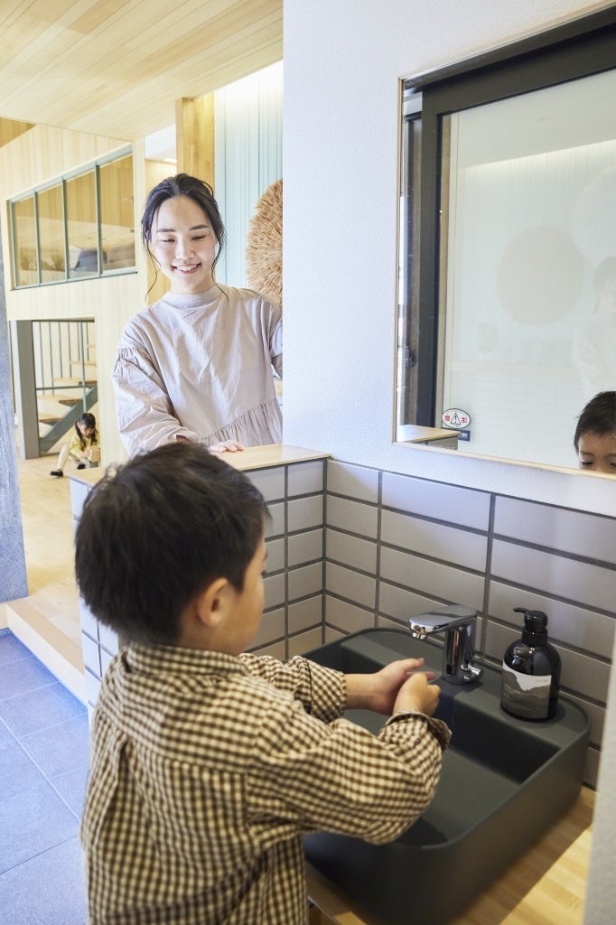 玄関先での手洗いを習慣づける「セカンドシンク」