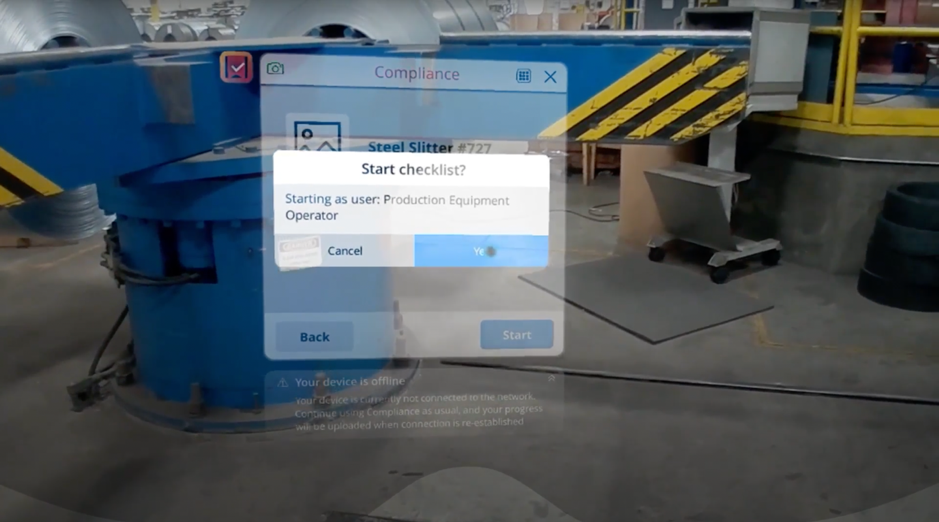 Mira Labsが提供するARゴーグルのUIイメージ