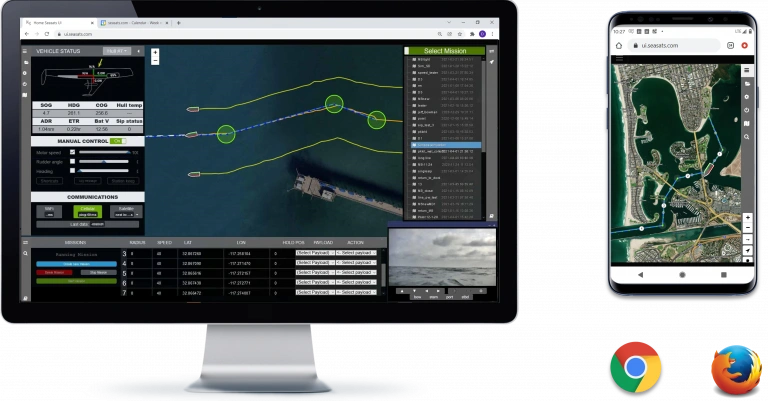 SeaSats X3のユーザーインターフェース