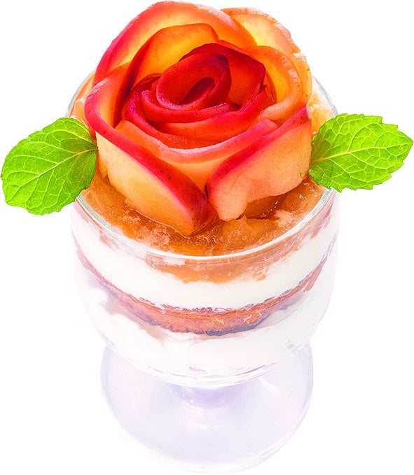 アップルローズヨーグルトパフェ