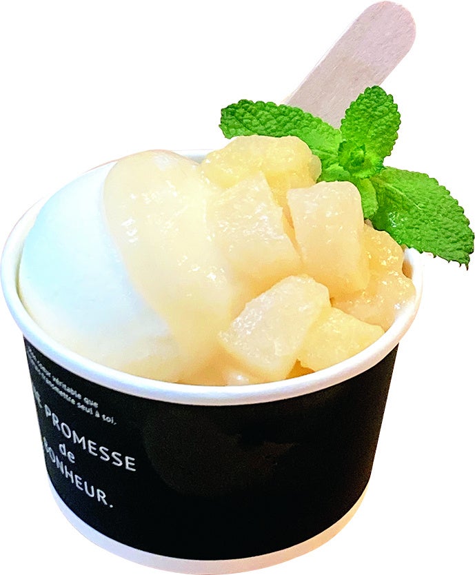 林檎ソースのミルクジェラート