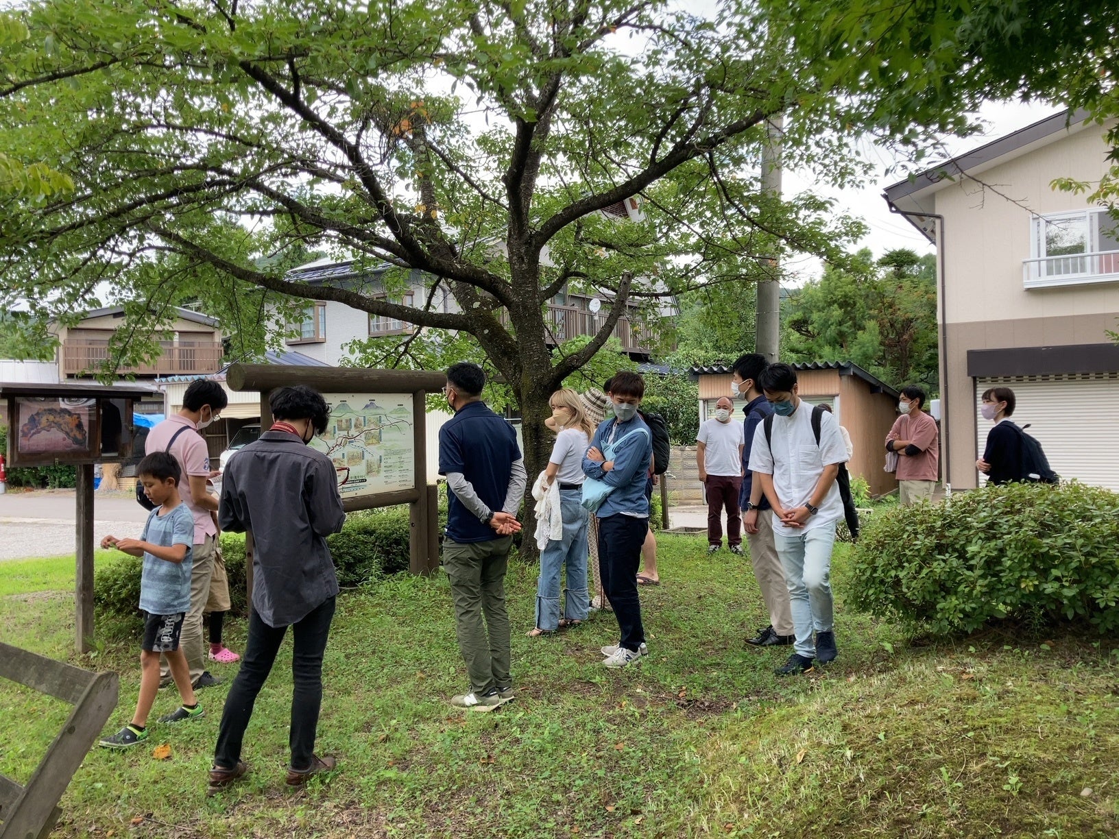 ８月28日（日）に行われたフィールドワークの様子