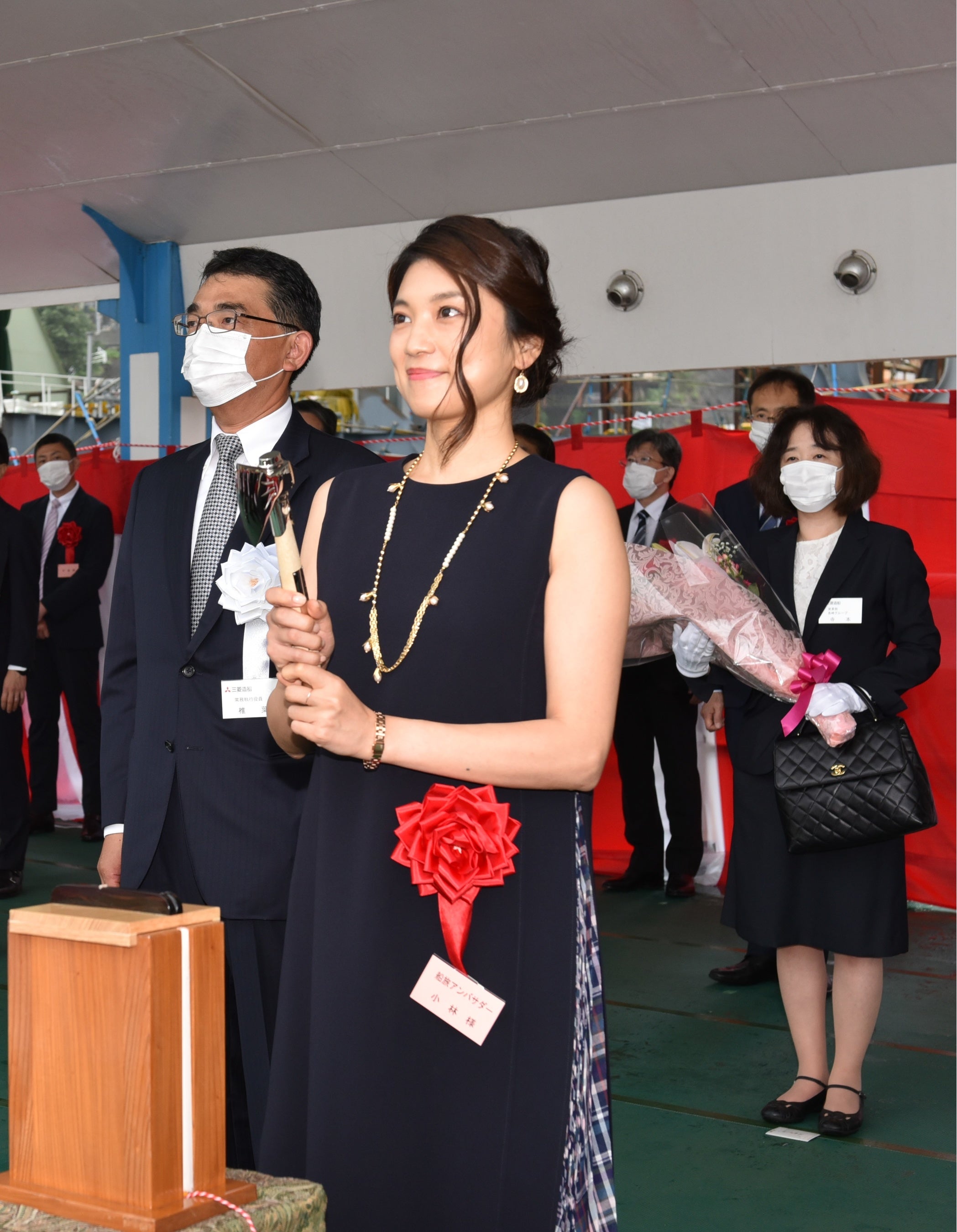 はまゆう進水式での支綱切断