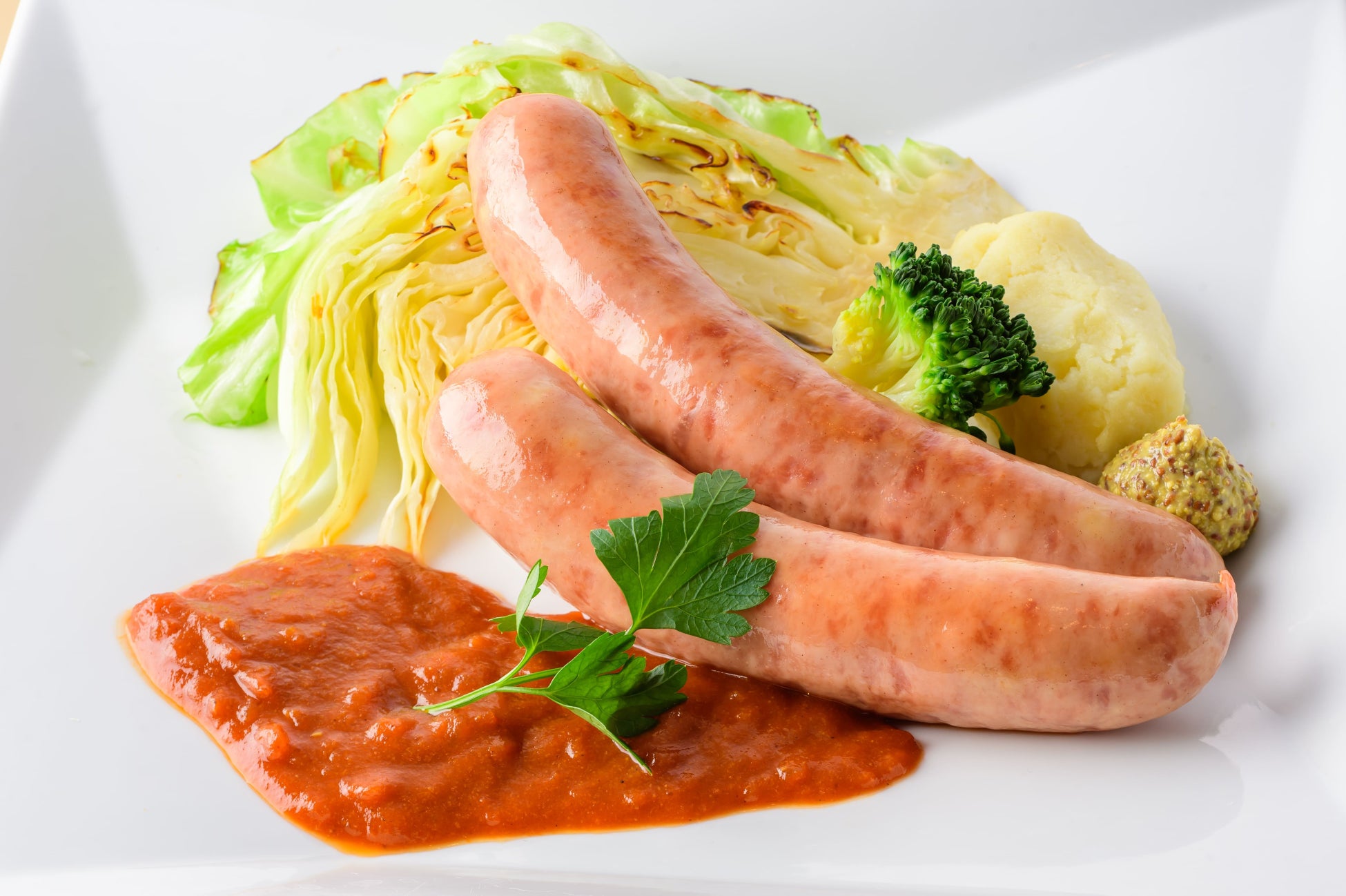 新潟越乃黄金豚フランク&焼キャベツ ベルリン屋台風ソース添え