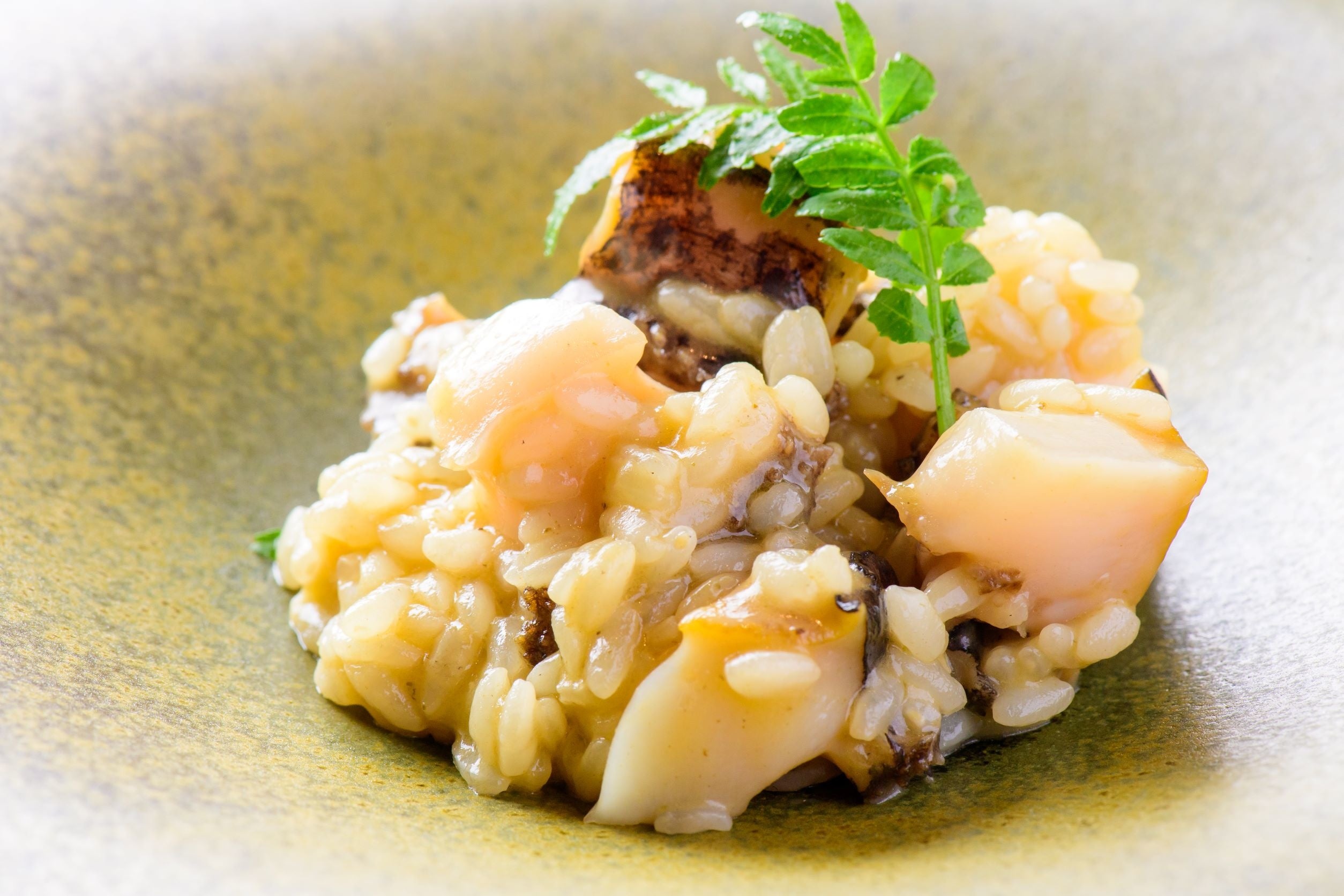 「蝦夷アワビとニセコ産ななつぼし」