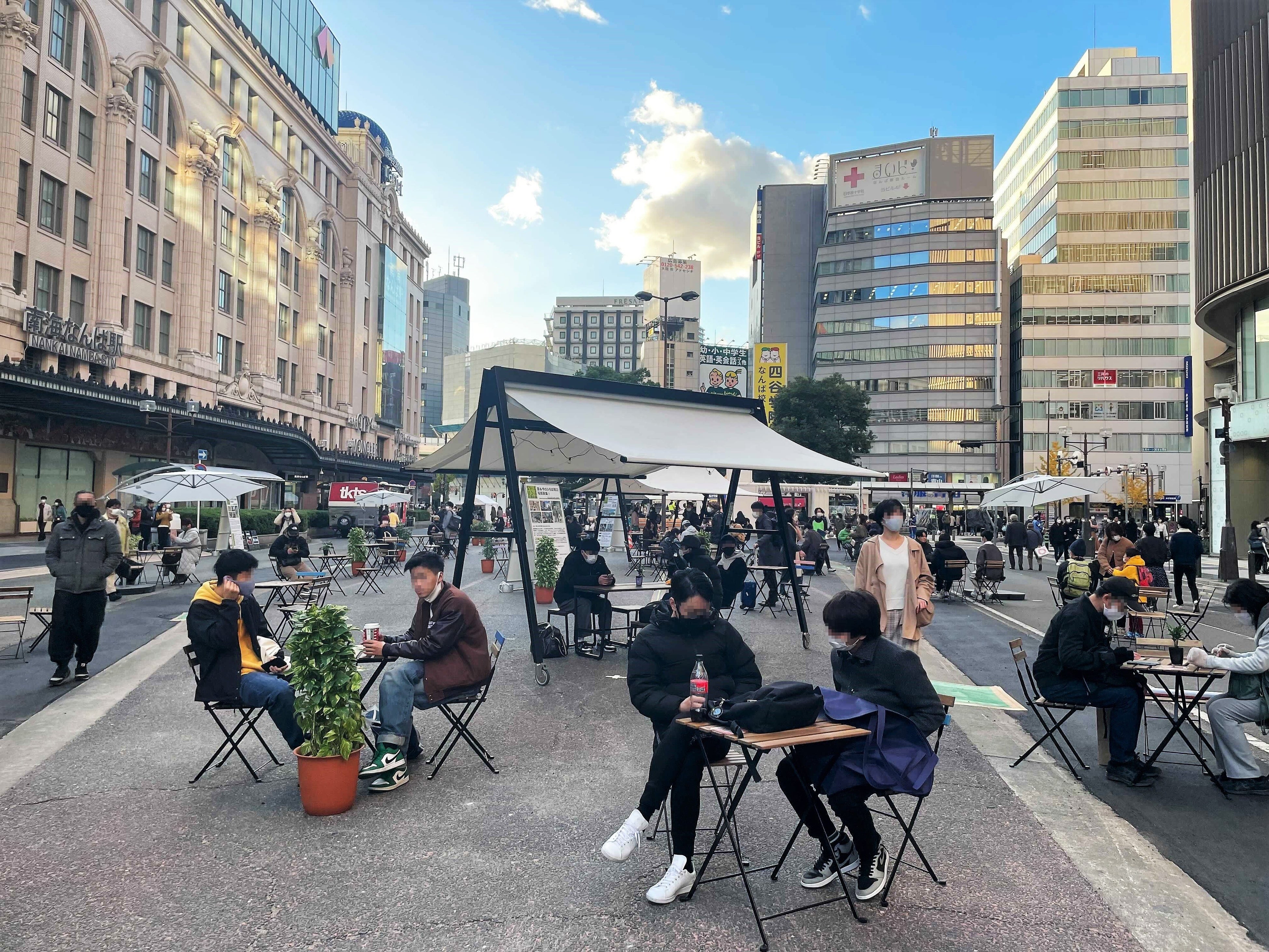 2021年社会実験時の広場