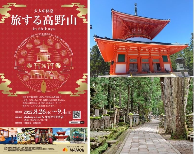 根本大塔(画像右上)、奥之院(画像右下)